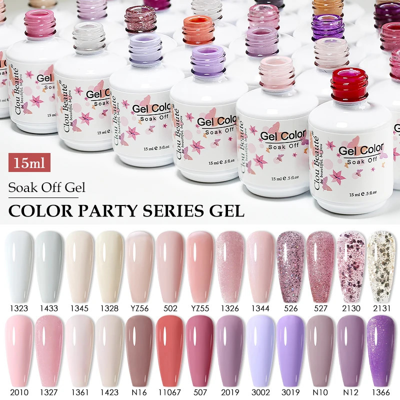Clou Beaute No Wipe Top Coat Base Coat UV Gel Nail Art Tips Manicure Gel Nail Polish Color Gel Polish 240620