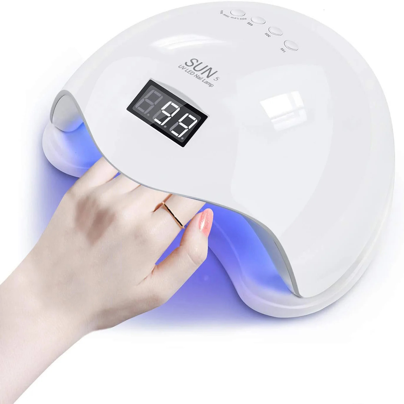 Nail Dryer Gel Nail Polish Curing LED UV Light With 4 Timers Automatic Sensor LCD Display Professional Nail Art Tools Accessorie 240620
