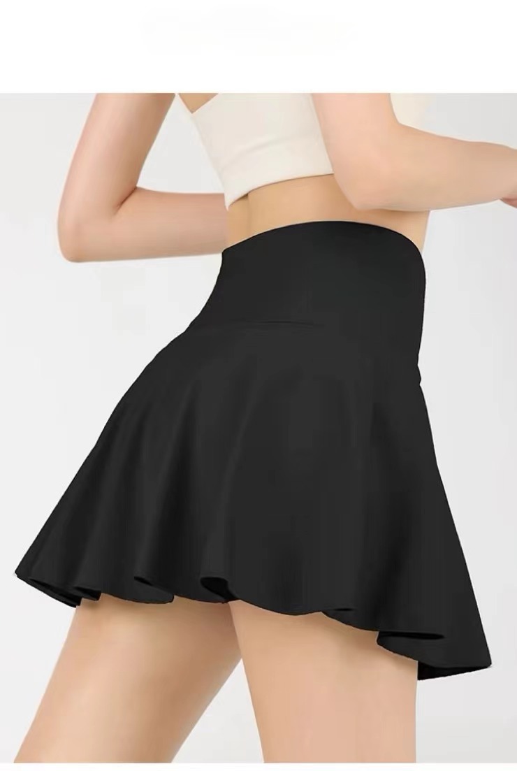 Summer Designer Quick Dry Womens Professional Sexy High Waist Yoga Short Culottes Antislip Fiess Running Sports Tennis Skirt Pocket Pleated Skirt.