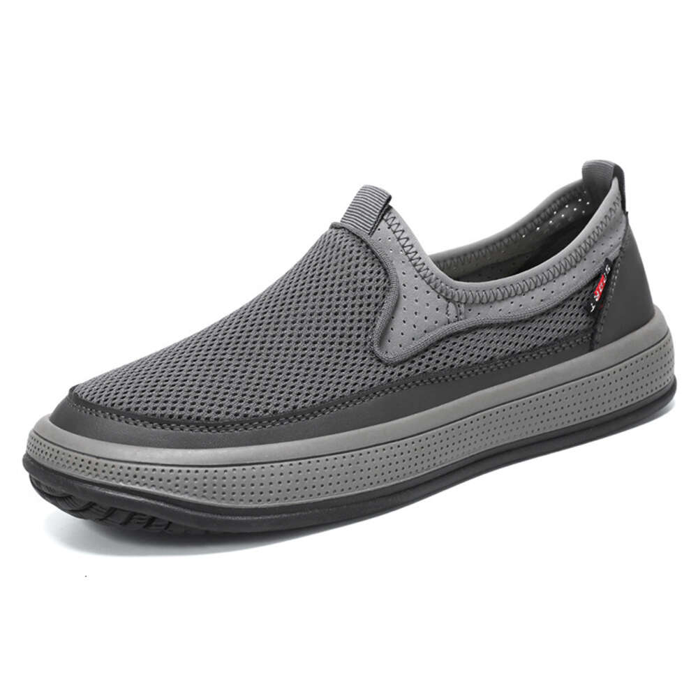 Ddmysports Men S Mesh Summer New Solid Color Versatile Single Shoes Breathable Soft Sole Lightweight Casual For Men OUTDOOR