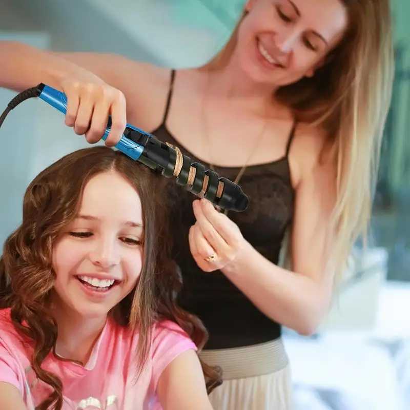 Curling Irons Professional Hair Curler Roller Magic Spiral Curling Iron Fast Heating Curling Wand Electric Hair Waver Rotating DetanglingL4719