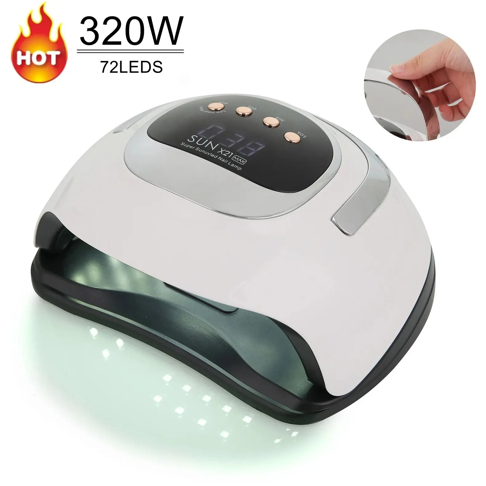320W SUN X21 MAX 72 LEDS UV LED Lamp For Gel Polish Professional Dryer Light With Timer Auto Sensor Nail Art Tool X251027