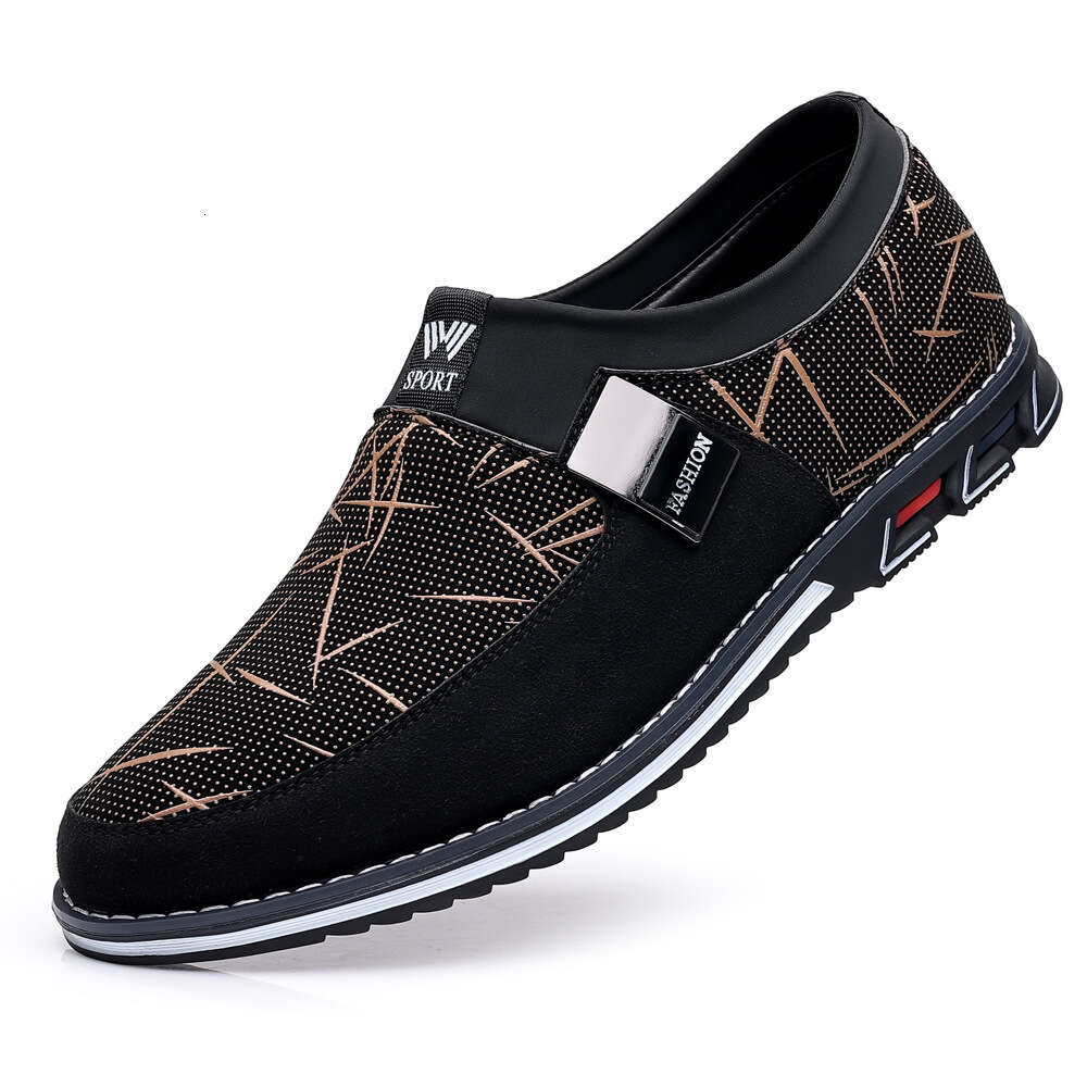 Casual New Fashionable Leather Color Blocking Trendy Feet Covering Large Men S Shoes Ddmysaturn