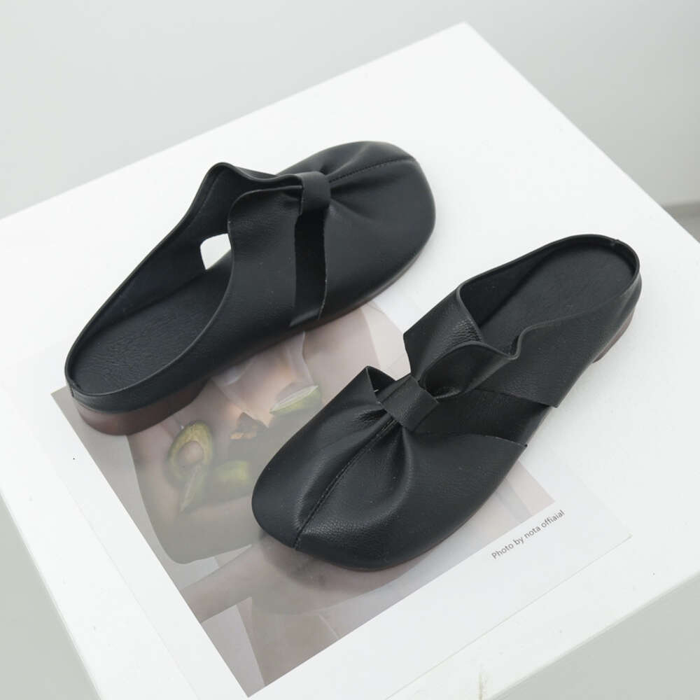 Size New Large For Women S Outwear Soft Sole Headed Half With Hollow Folded Slippers Ddmysaturn