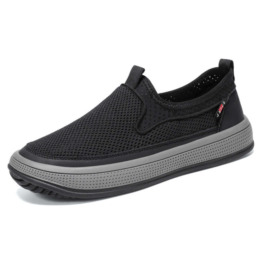 Ddmysports Men S Mesh Summer New Solid Color Versatile Single Shoes Breathable Soft Sole Lightweight Casual For Men OUTDOOR