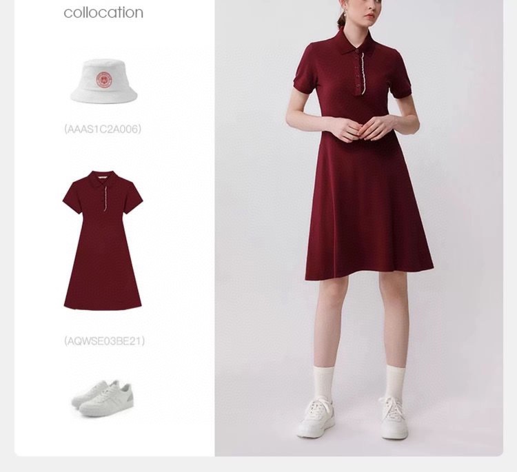 Designer Summer Slim Fit POLO Dress With Cotton Temperament Wood Ear Trim Casual Womens Popular Short Sleeved White And Black Mid-Length Dress.