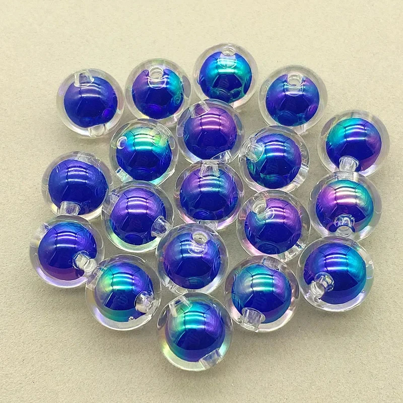 Arrival 16mm 100pcs UV Effect Round Beads In Beads For Handmade Bracelet/Earrings/Necklace DIY Parts Jewelry Findings 240620