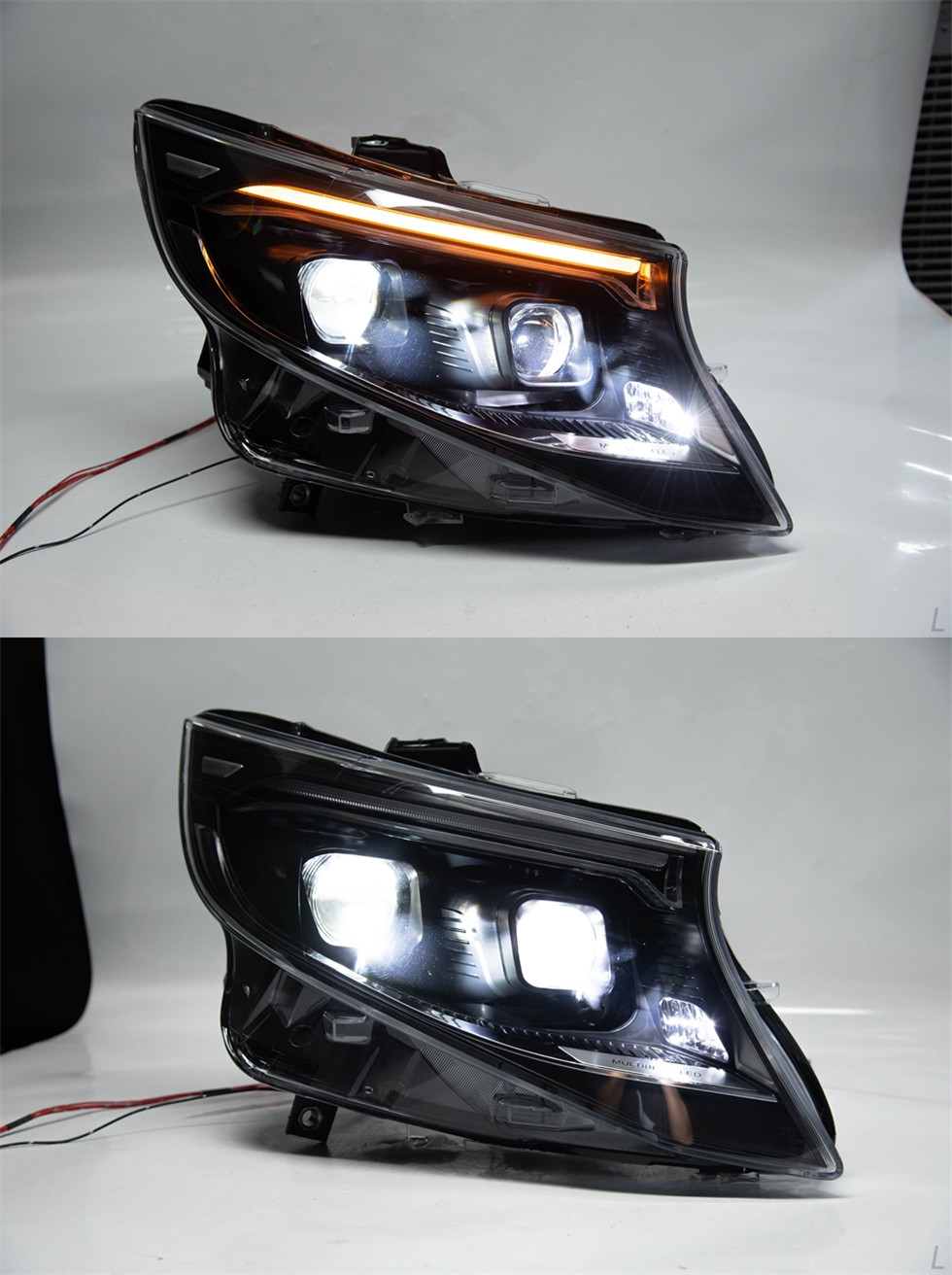 For Benz Vito Headlight 20 16-2023 W447 Headlights Plug and Play with LED DRL Dynamic Turning Front LED Head Lights