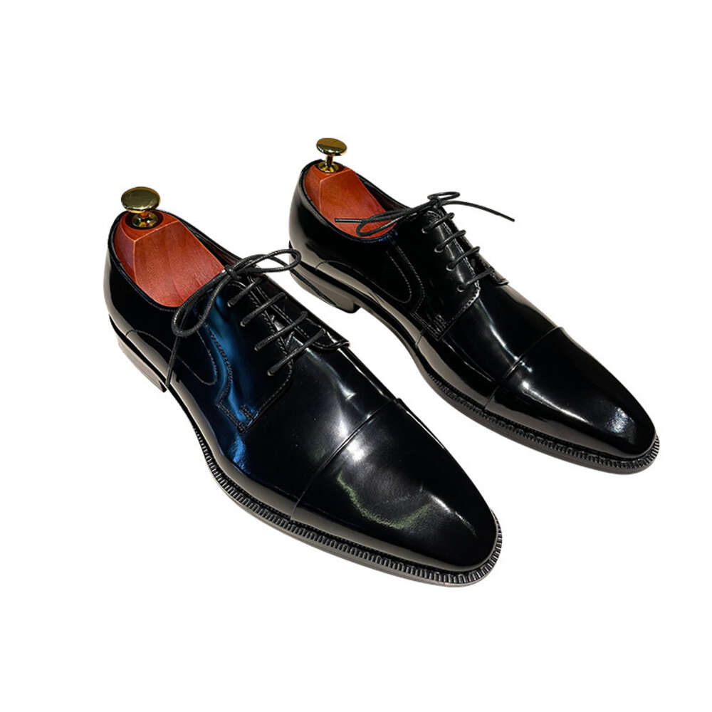 Business New Handmade Men S Casual Formal Genuine Leather Small Square Head British Gentleman Wedding Shoes Ddmysaturn