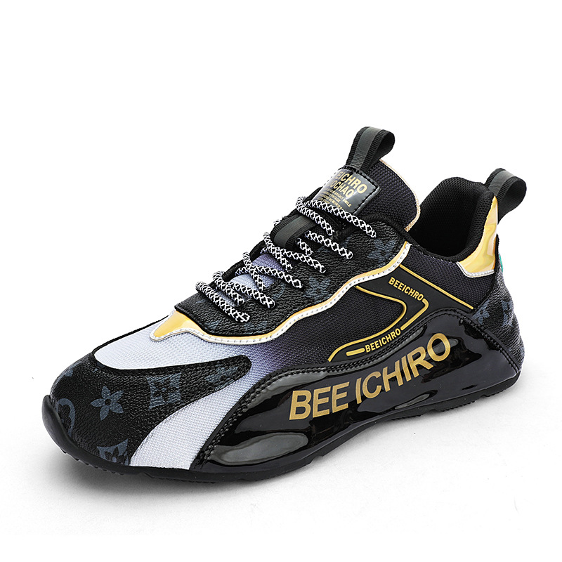 Free shipping men shoes summer new versatile thick soled casual shoes fashionable and trendy sports shoes men height increasing running shoes anti sli