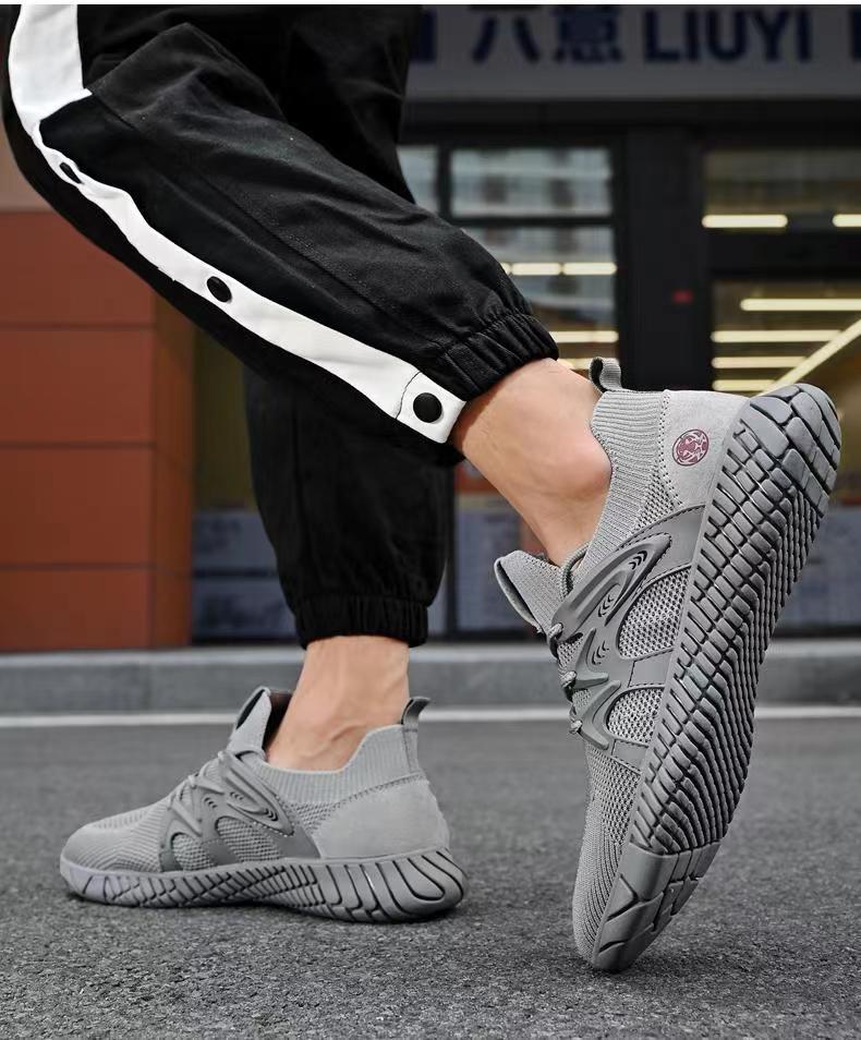 Running Ddmysports Men New Mesh Breathable Soft Soled Casual Style Athleisure Sports Shoes Outdoor Activities Black Free Shipping
