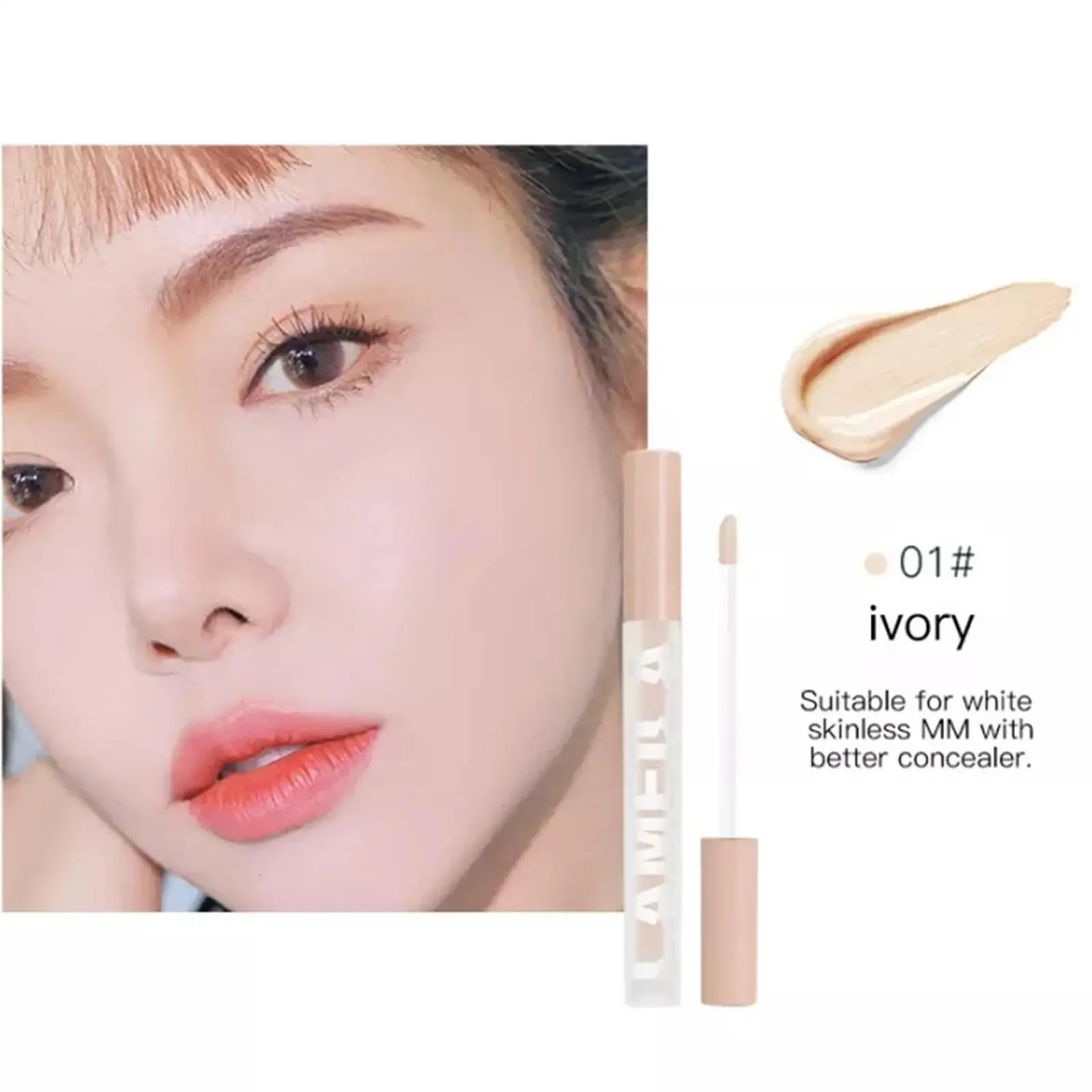 Eye Liquid Concealer Base 3 Colors Full Coverage Suit For All Skin Face Makeup LipDark Eye Circle Cover Concealer Long Lasting 240620
