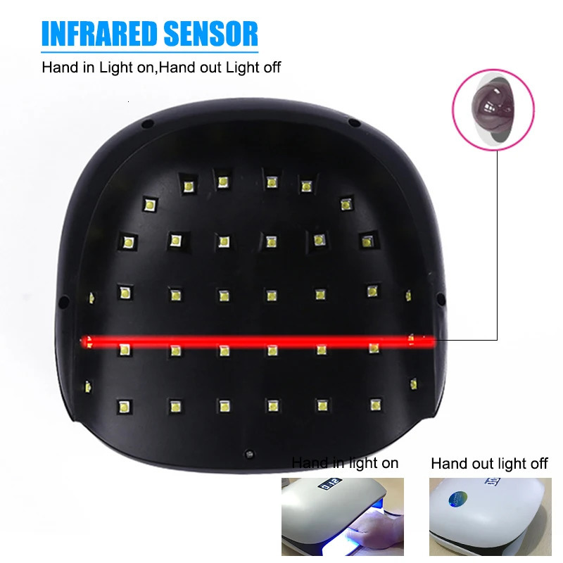 Nail Drying Lamp 36LEDS UV LED Nail Dryer for Curing All Gel Nail Polish Nail Dryer With Smart Sensor Nail Art Salon Equipment 240620