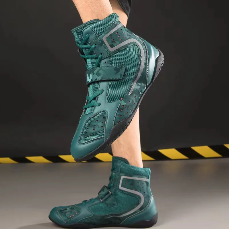 Bo Wrestg Big TaoBo SizeProfessional Rubber Shoes Light Weight Track and Field Training Combat Boots 240