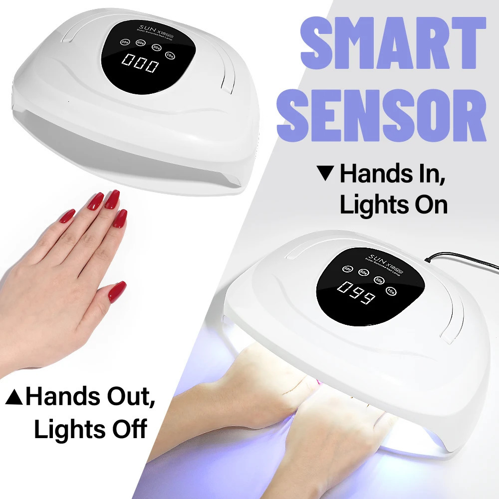 72LEDs UV LED Nail Lamp For Gel Nail Polish Professional Nail Dryer Light With 4 Timing setting Auto Sensor Nail Art Tool 240620