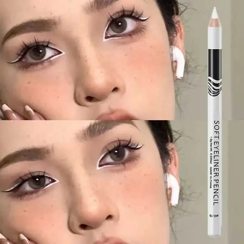 1PC White Eyeliner Makeup Smooth Easy To Wear Eyes Brightener Waterproof Fashion Eyes Liner Pencils Eye Makeup Tool 240620