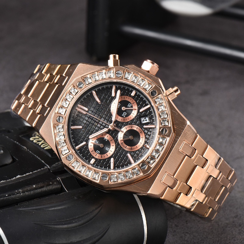 Aps Wrist Watches for Men 2025 New Mens Watches All Dial Work Quartz Watch High Quality Top Luxury Brand Clock Men Fashion Rubber watch band 09