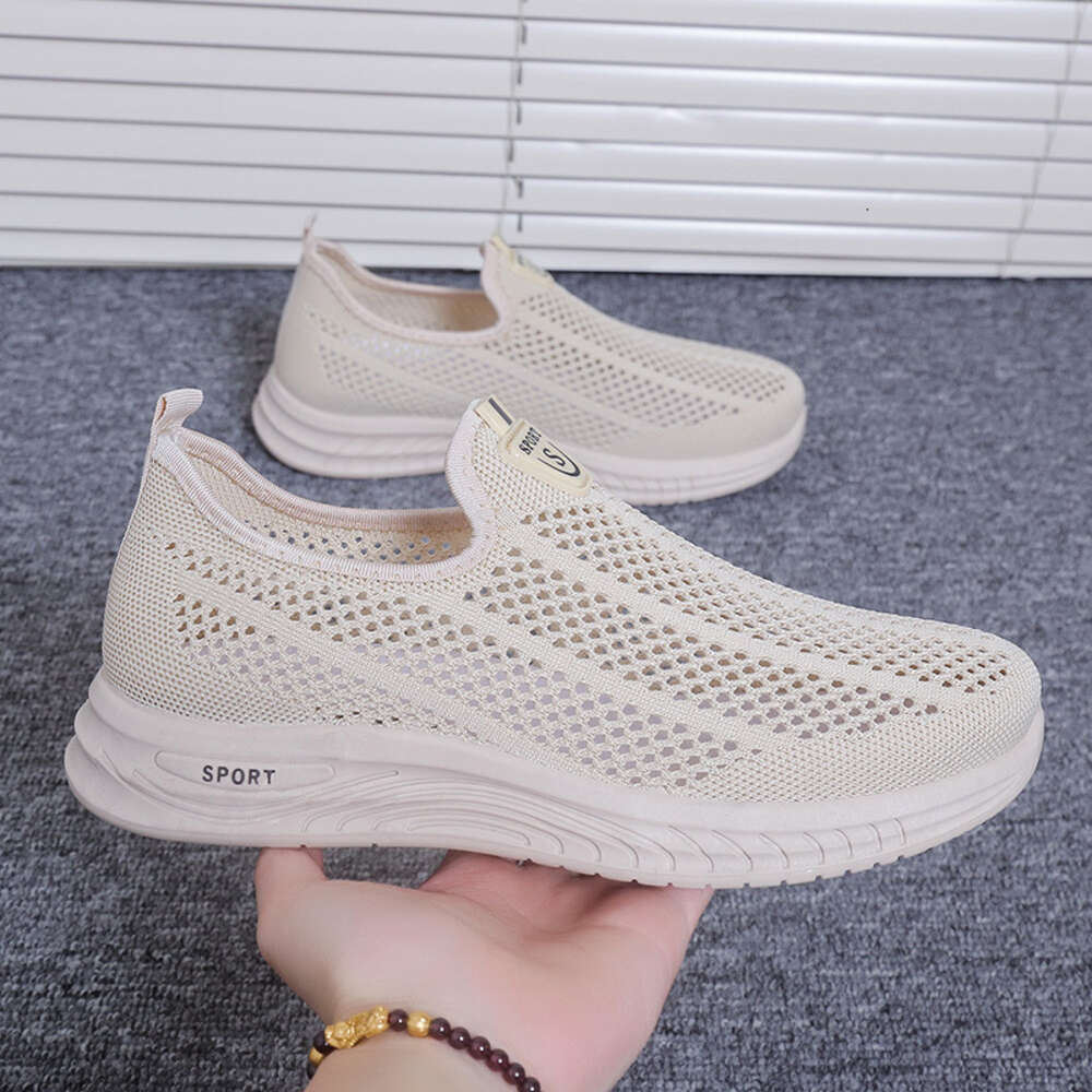 Ddmysports New Summer Hollowed Out One Legged Middle Aged And Elderly Lightweight Soft Soled Casual Sports Walking Shoes Men S OUTDOOR