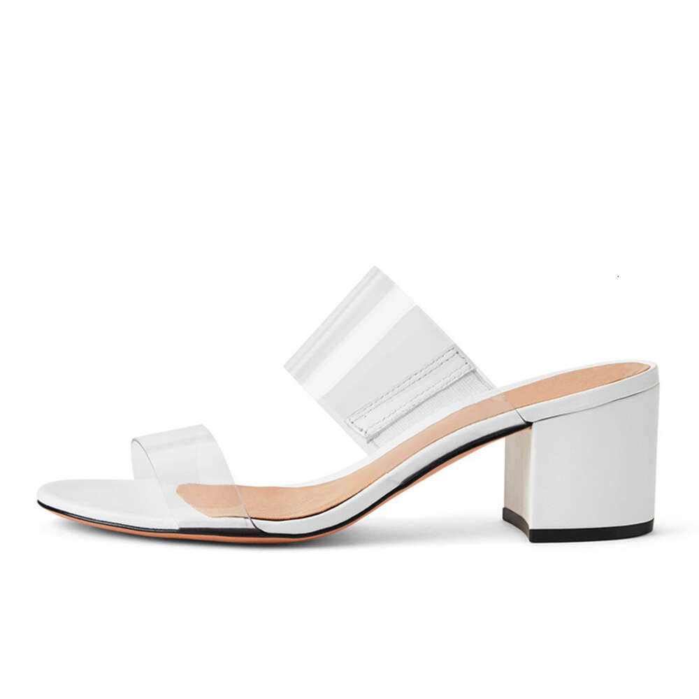 PVC Cork Transparent Snake Patterned Suede Patent Leather PU Thick Cover Foot Cooler Mop Large Open Toe Exposed Heel Style Ddmymonkey