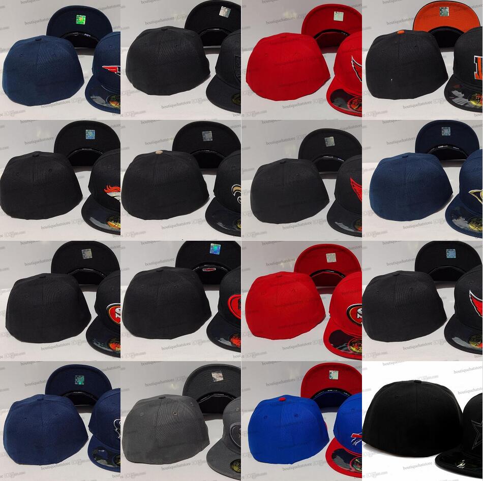 39 Colors Men's Baseball Fitted Hats Classic all black Sanpback Hat Flat Football Full Closed Caps onfield Size Chapeau Hip Hop Popular Street Sports Bone