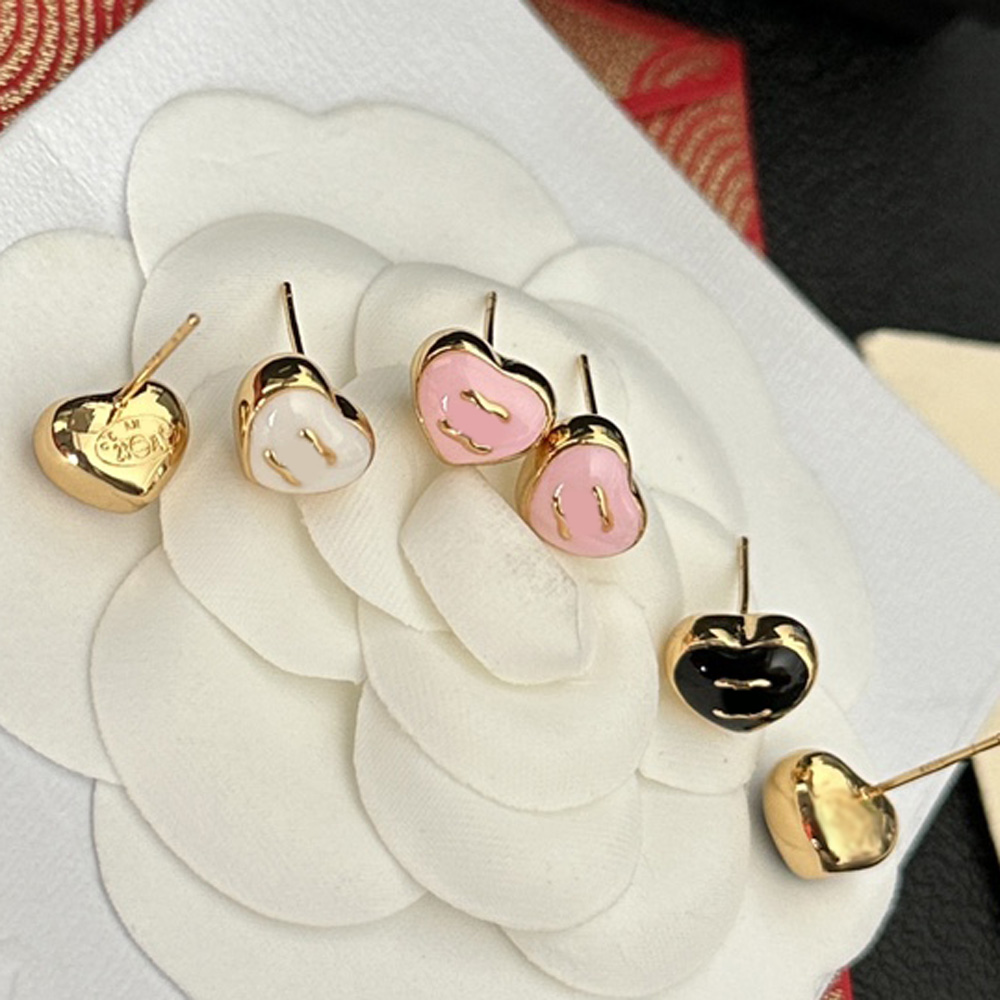 Heart Studs Designer Earrings Letter Ear Stud Design Gold Plated Earring High Quality Copper Material Men Women Wedding Jewelry Birthday Gift