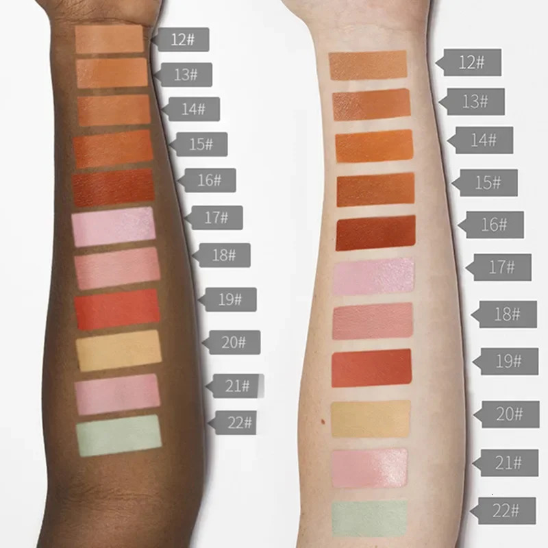 Face Contour Concealer Liquid Waterproof Full Coverage Foundation Corrector Palette Base Professional Makeup For Dark Skin 240710