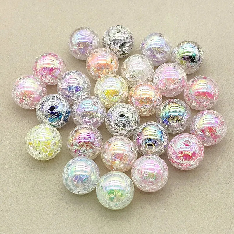 Arrival 16mm 100pcs UV Crack Round Beads For Handmade Pen Making/Earring/Necklace DIY Parts.Jewelry Findings Components 240620
