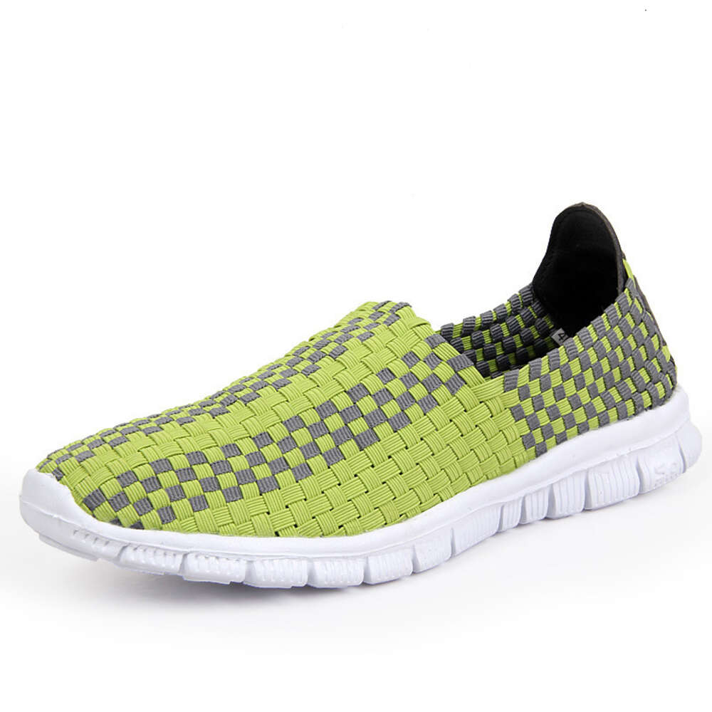 Ddmysports Spring And Autumn Couple Women S Korean Edition Trendy Soft Sole Andmade Woven Men Breathable Lazy Casual Shoes OUTDOOR