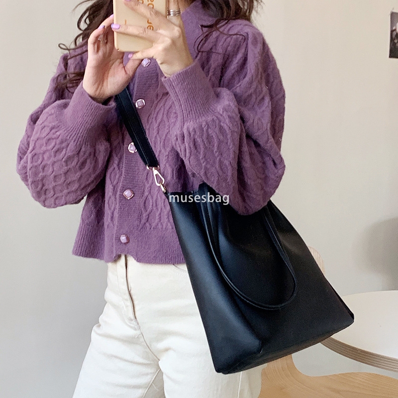 Street Trendy Bag Women's New Trendy Korean Edition Daily Shoulder Bag Large Capacity Minimalist Tote Bag Student Handheld Crossbody Bag