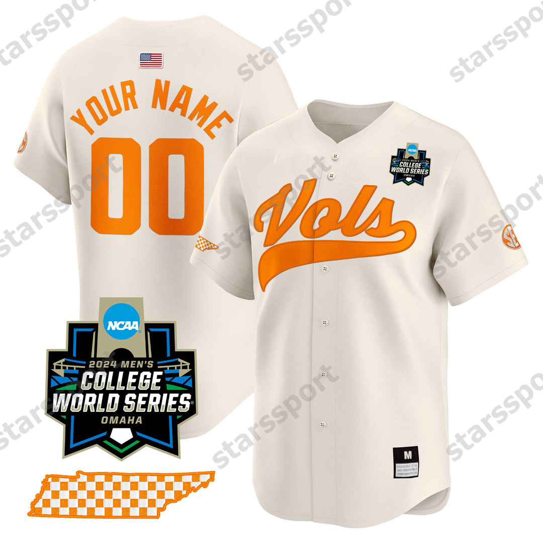 Custom 2024 Tennessee Volunteers Baseball CWS Christian Moore Bradke Lohry Blake Burke Billy Amick Kavares Tears Cannon Peebles Dylan Dreiling VOLS Je