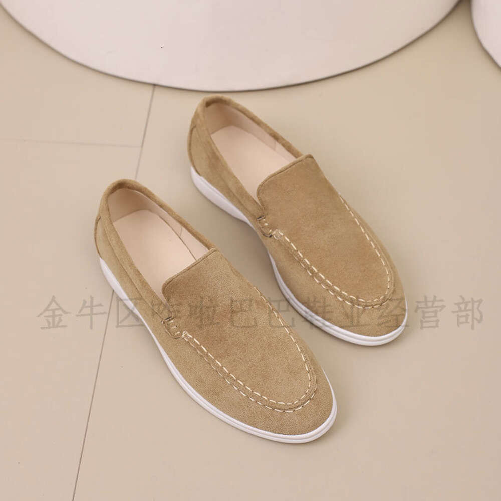 Round Lefu Suede Toe Flat Bottomed Casual Shoes Men S Bean Ddmysaturn