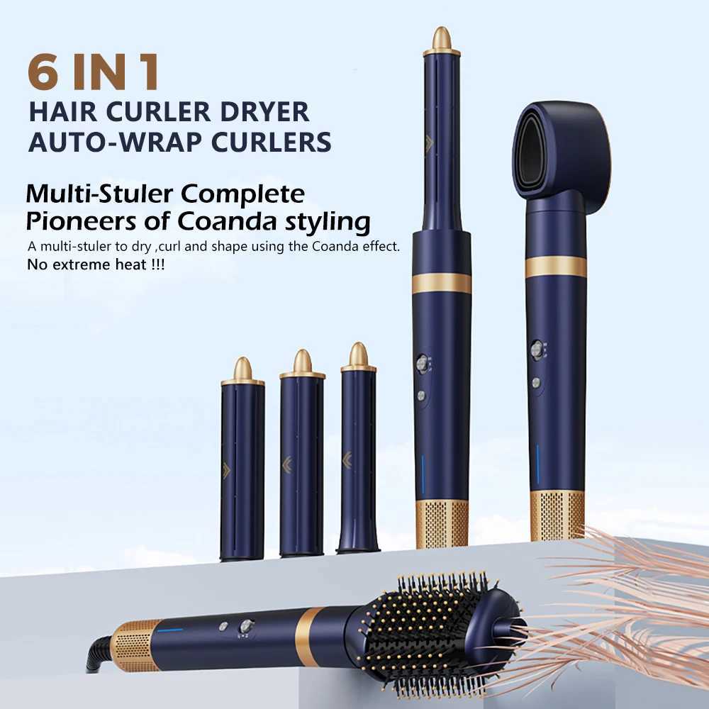 Curling Irons Curling hair dryer 6-in-1 air styling machine and straight hair and wave hair dryer z250304