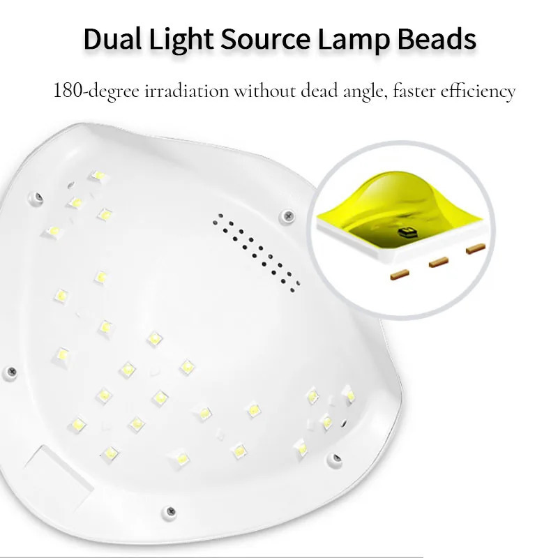 Nail Dryer Gel Nail Polish Curing LED UV Light With 4 Timers Automatic Sensor LCD Display Professional Nail Art Tools Accessorie 240620