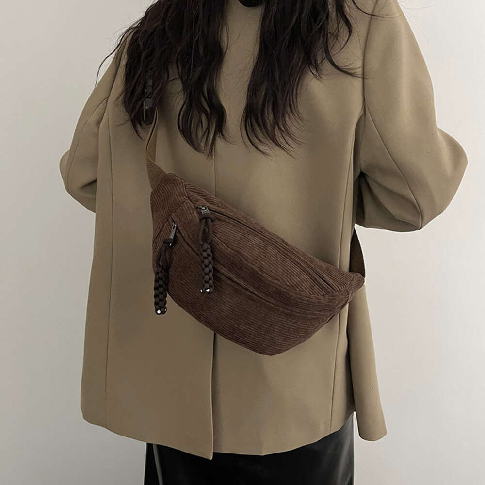 Casual Corduroy Belt Bags for Women Fashion Fanny Pack Female Banana Waist Hip Purse Shoulder Crossbody Chest Bag Pocket H6.20# ddmy 38bb