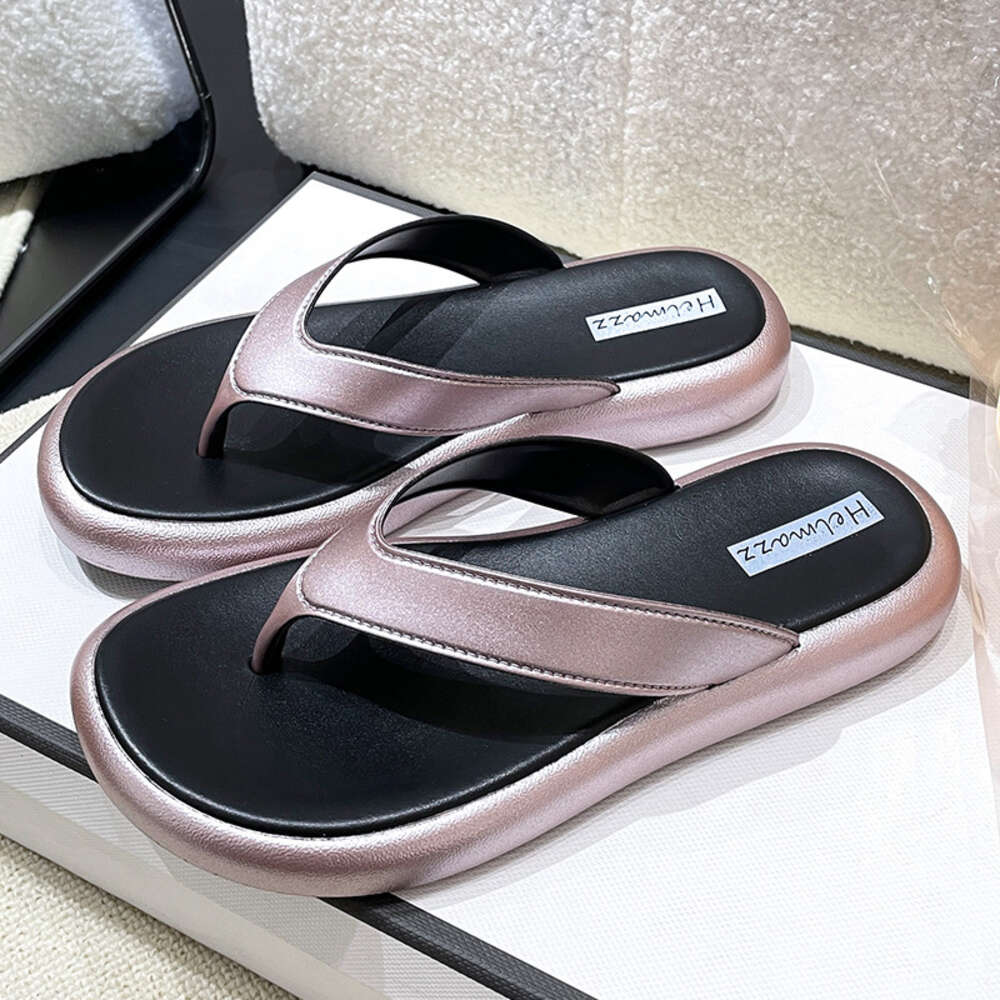 Slippers Silver Herringbone Women Instagram Fashion Summer Outerwear Fashionable Soft Soles Clip Feet And Beach Anti Slip Sandals For Ddmysaturn