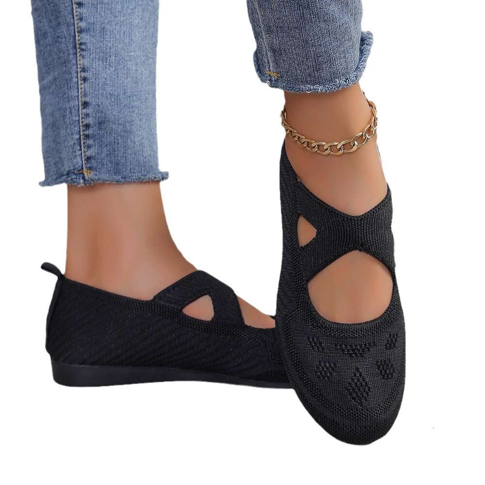 2024 Summer New Single Trendy Round Head Casual Large Women's Shoes