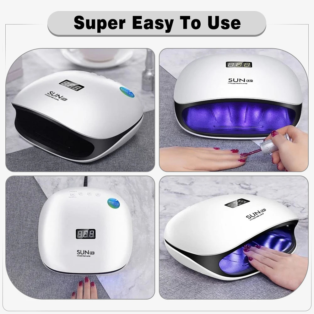 SUN4S UV LED Lmp For Nails 48W Quick Dry Professtional Gel Nail Polish Dryer Lamp Manicure Machine Nail Art Salon Tool Equipment 240620