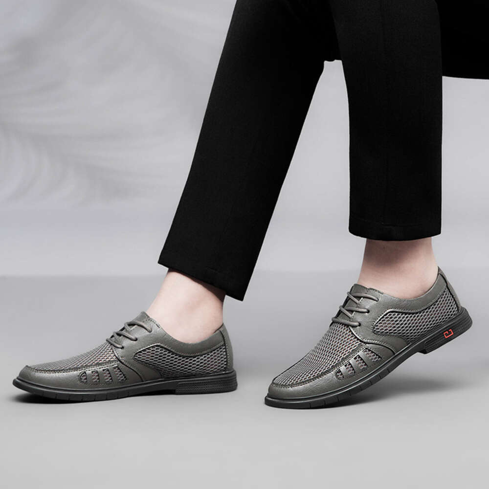 S Summer Men Hollowed Out Shoes Trendy New Products Fashionable And Casual Flying Woven Breathable Small Leather Ddmysaturn