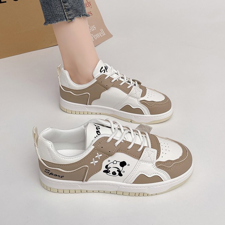 Cute Ddmysports Pink Panda Women Autumn New Round Ead Board Student Casual Shoes Outdoor