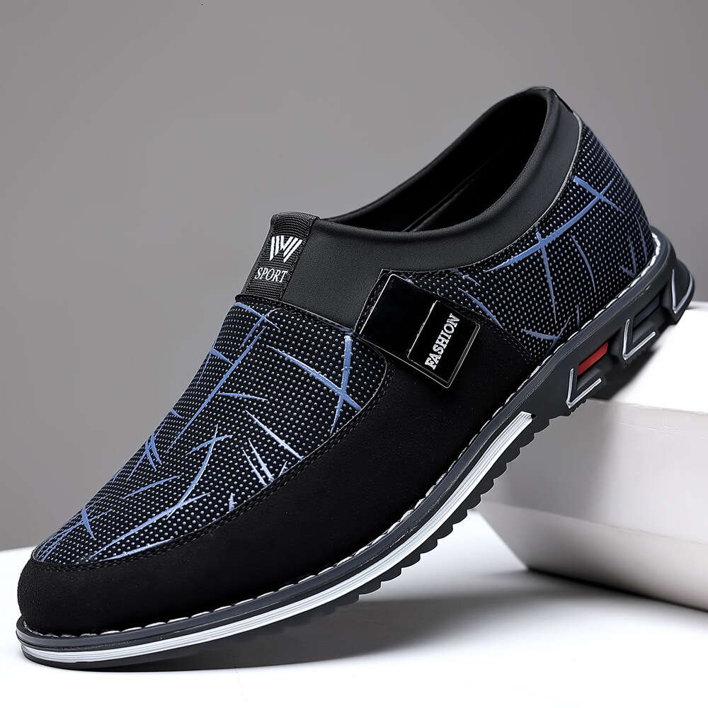 Casual New Fashionable Leather Color Blocking Trendy Feet Covering Large Men S Shoes Ddmysaturn