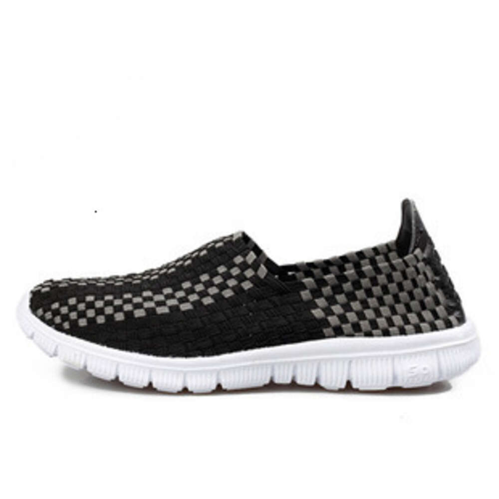 Ddmysports Spring And Autumn Couple Women S Korean Edition Trendy Soft Sole Andmade Woven Men Breathable Lazy Casual Shoes OUTDOOR