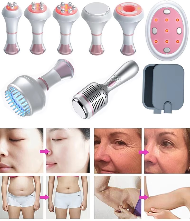 9 in 1 Ultrasonic 80 Cavitation Machine Weight Slimming Fat Loss Body Shaping Face Lifting Anti Aging Cellulite Removal RF Fat Burner Laser EMS Cold L