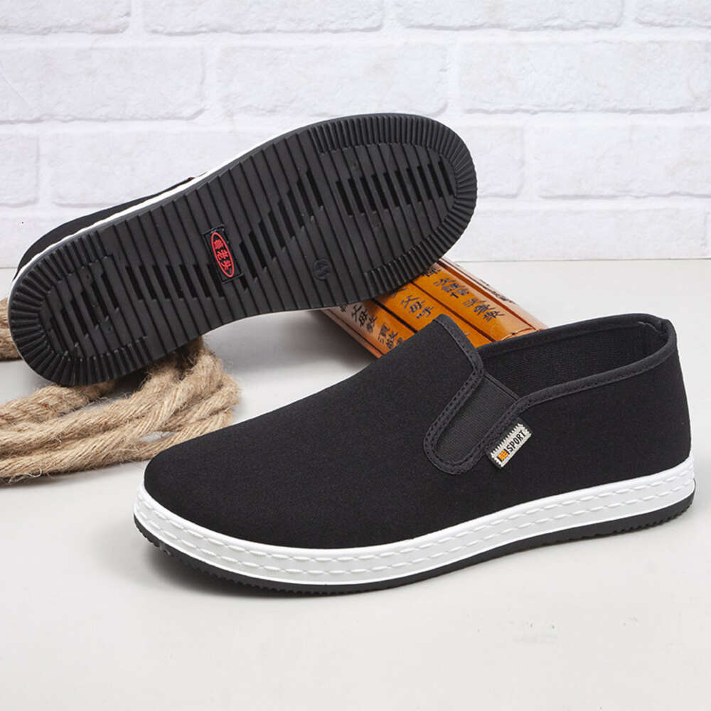 Wear resistant Breathable Single Spring and Autumn Style One Step Old Beijing Cloth Men's Cow Muscle Sole Shoes