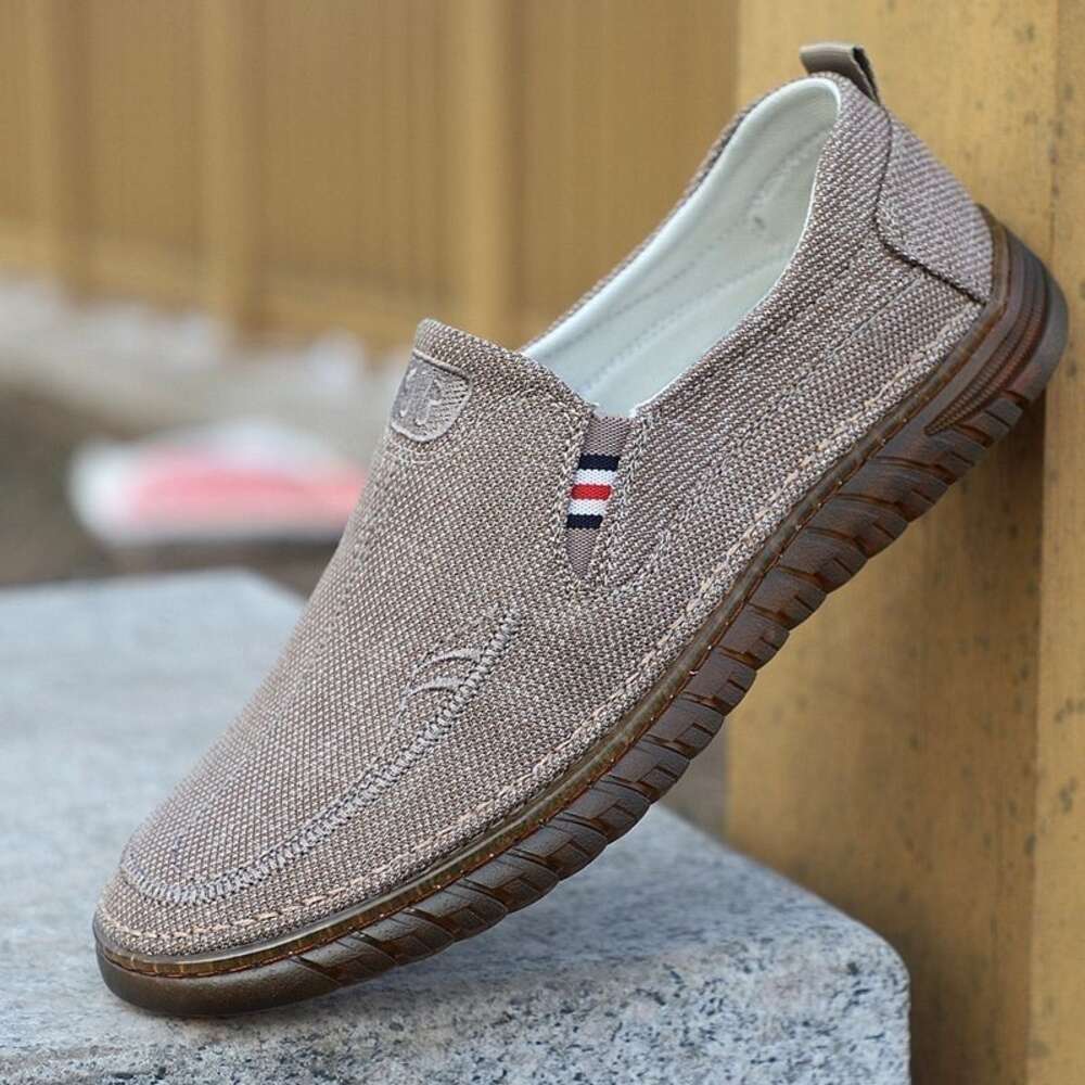 High end old Beijing cow tendon sole cloth odor resistant elderly men's dad low top shoes, anti slip and wear-resistant