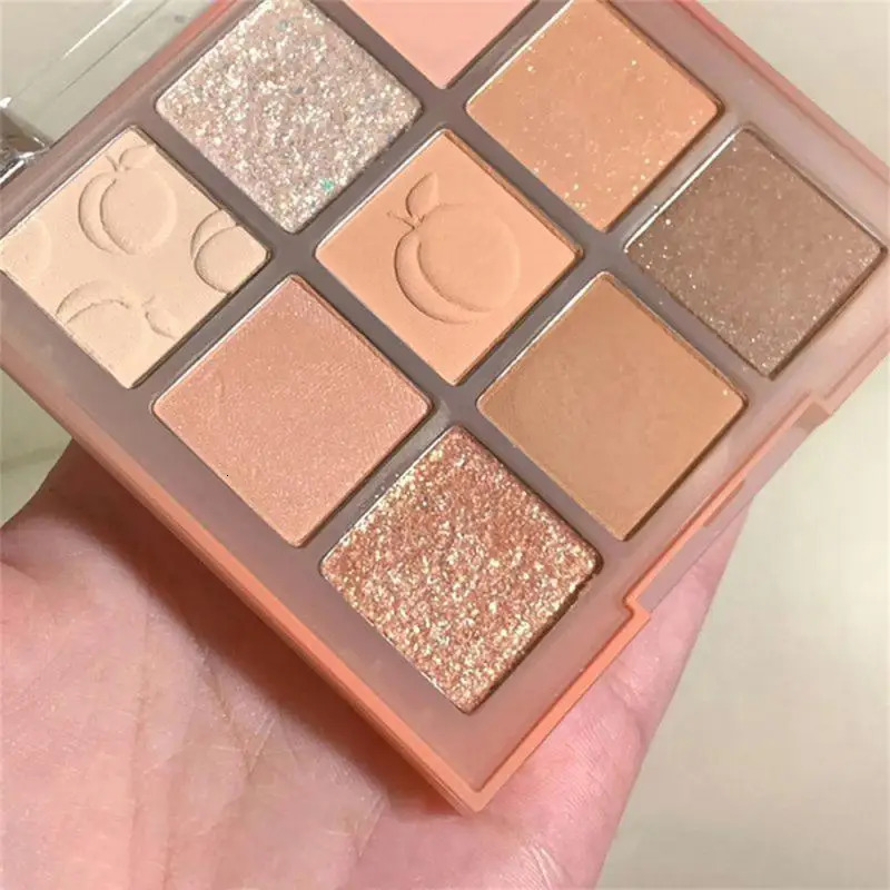 DIKALU Nine-color Eyeshadow Palette Rose Pink Color Pearly Matte Glitter Eyeshadow Shiny Eye Shadow Long-lasting Eye Makeup 240620
