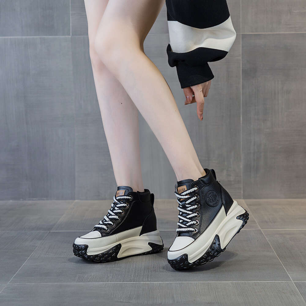 Autumn Women's Casual Platform Stars Canvas Trainers Running Sport Tennis Shoes Thick-Sole Walking Sneakers 34