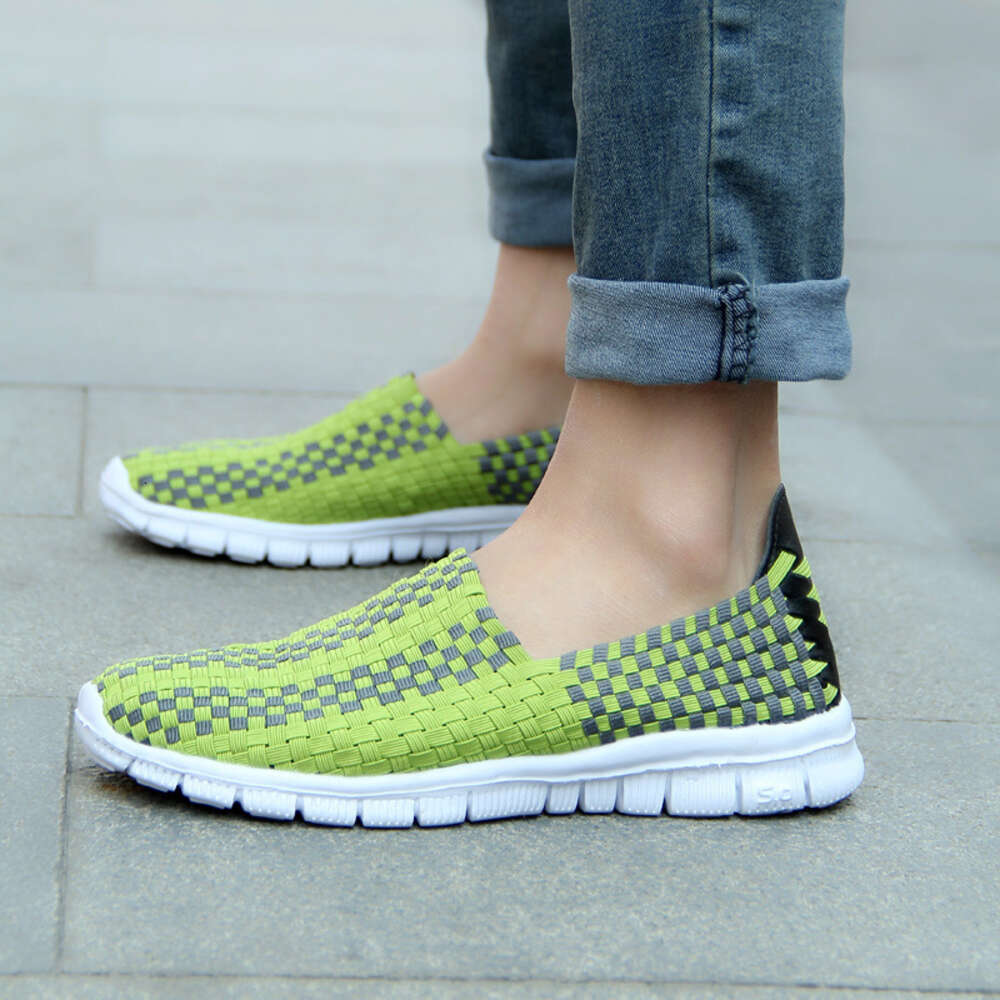 Ddmyoutdoor Spring And Autumn Couple Women S Korean Edition Trendy Soft Sole Handmade Woven Men S Breathable Lazy Casual Shoes