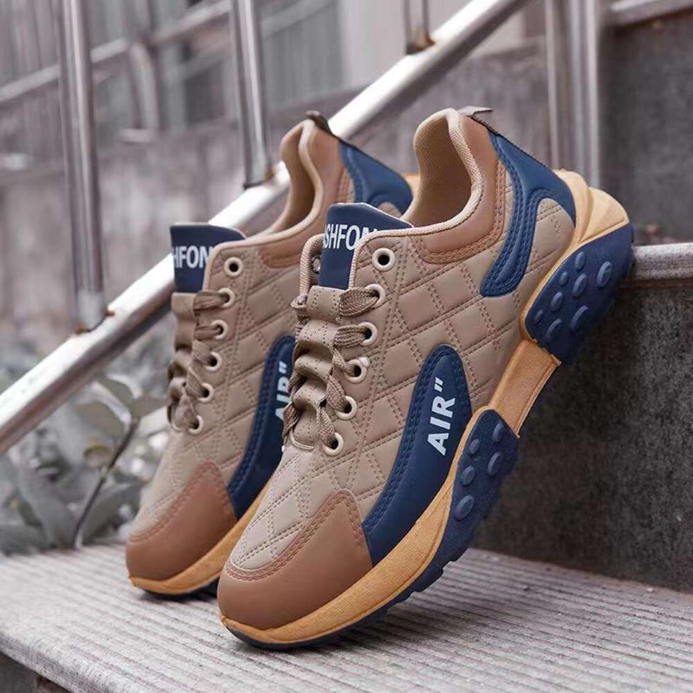New casual sports for men, fashionable Korean version, versatile soft sole running shoes, coconut shoes