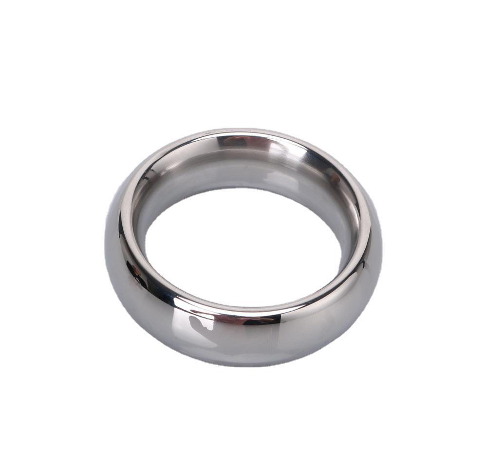 Super Smooth Penis Ring Sex Toys For Men Stainless Steel Large Cock Ring Penis Scrotum Pendant Ball Stretcher Metal Cockring