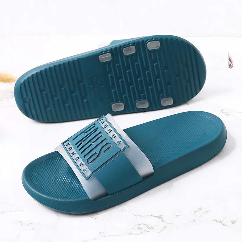Summer Men Slippers Indoor Home Slides Bathroom Slippers Massage Loafers Men Outdoor Clogs Garden Shoes Beach Sandals Flip Flops 240620